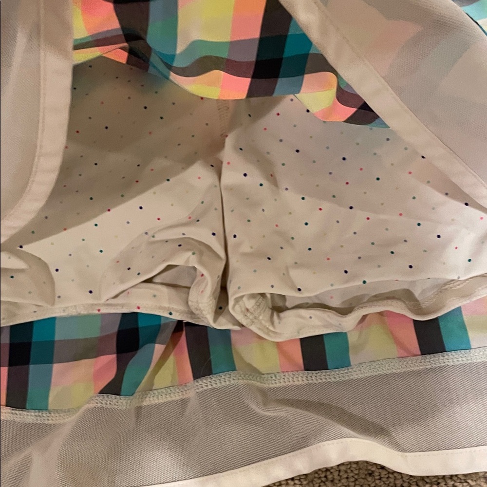 Lululemon Colorful Plaid Athletic Skort - Picture 2 of 5